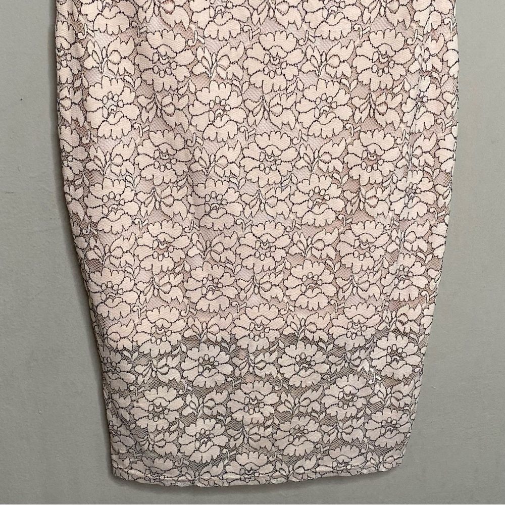Privy Privately Privileged Women’s Lace Midi Blush Pink Bodycon Dress Size Large - Picture 7 of 16